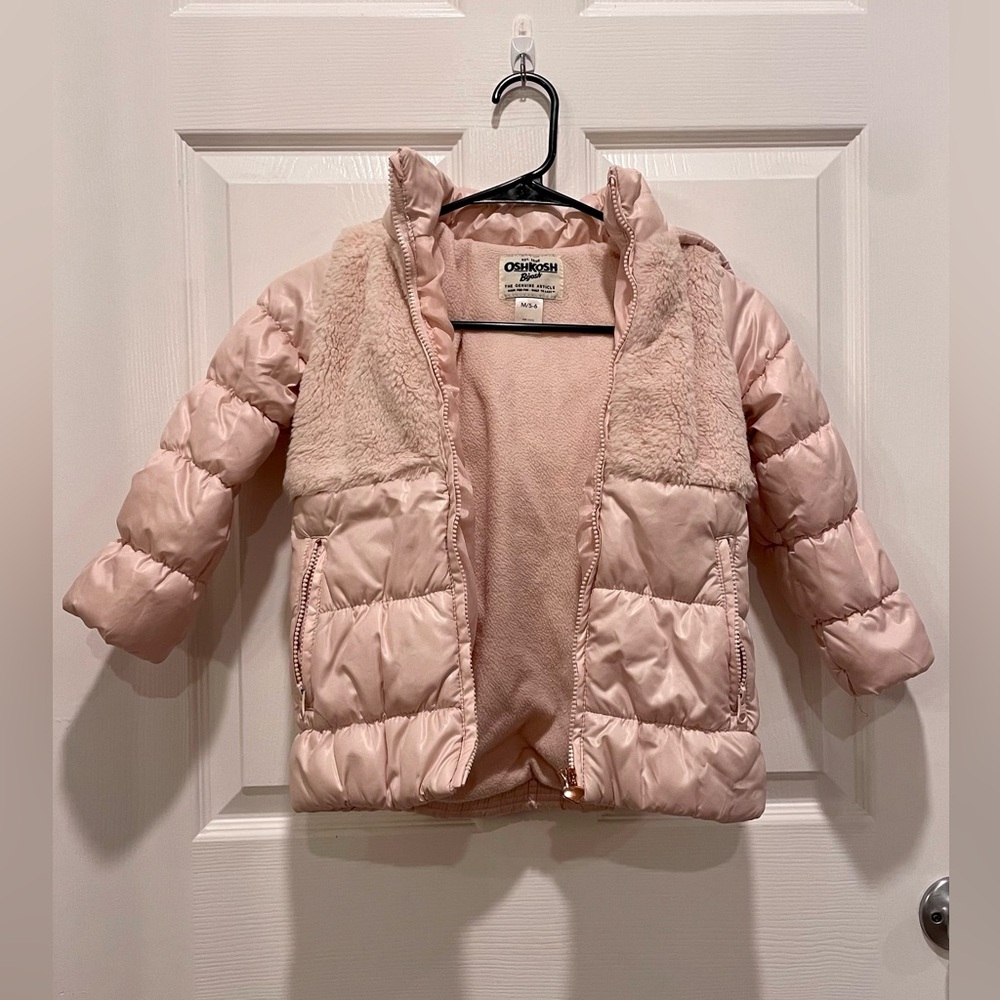 OshKosh B’gosh The Genuine Article Girls Hooded Puffer Pink Size M 5-6